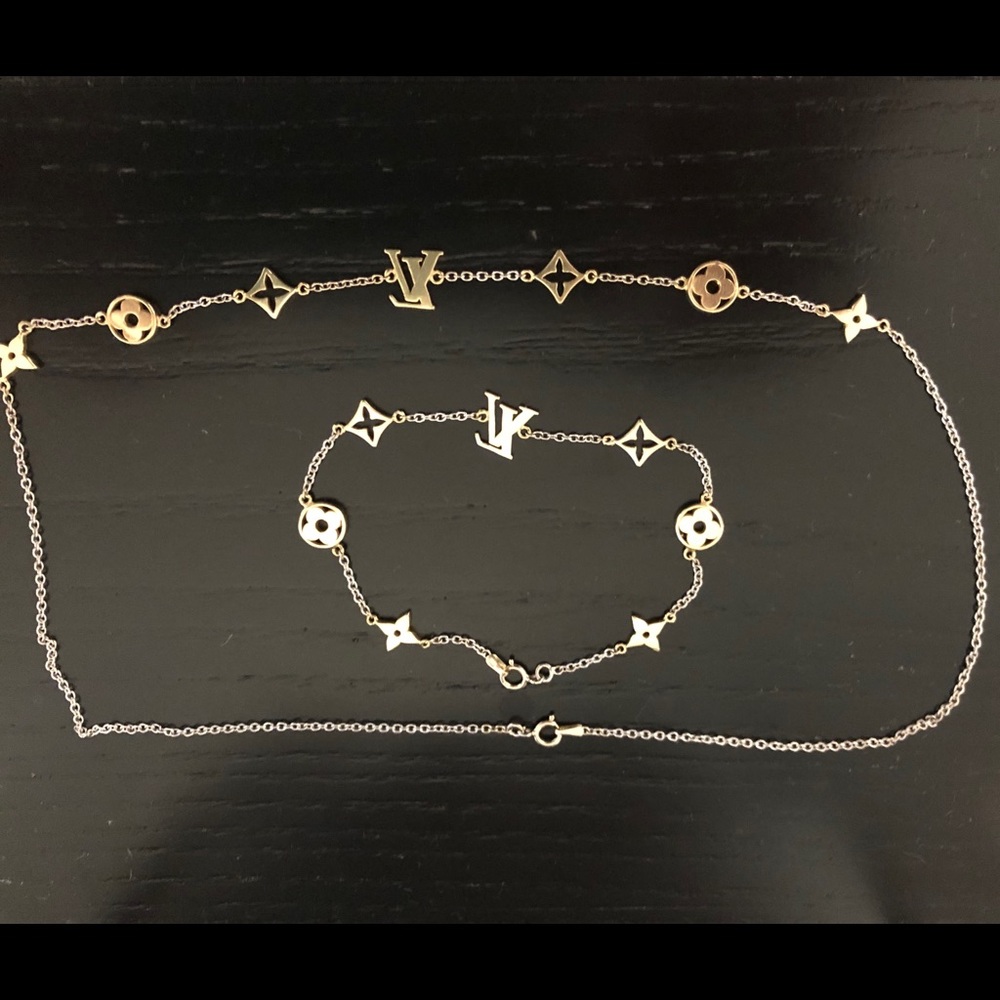Rare beautiful white and yellow gold set. - Picture 2 of 3